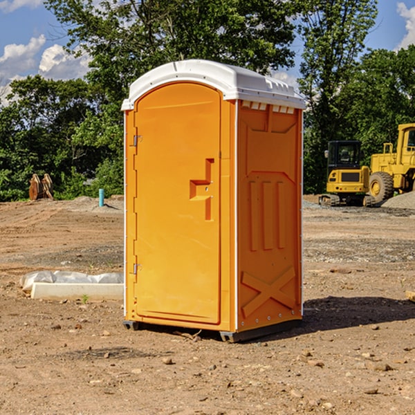 how often are the porta potties cleaned and serviced during a rental period in Marble Rock IA